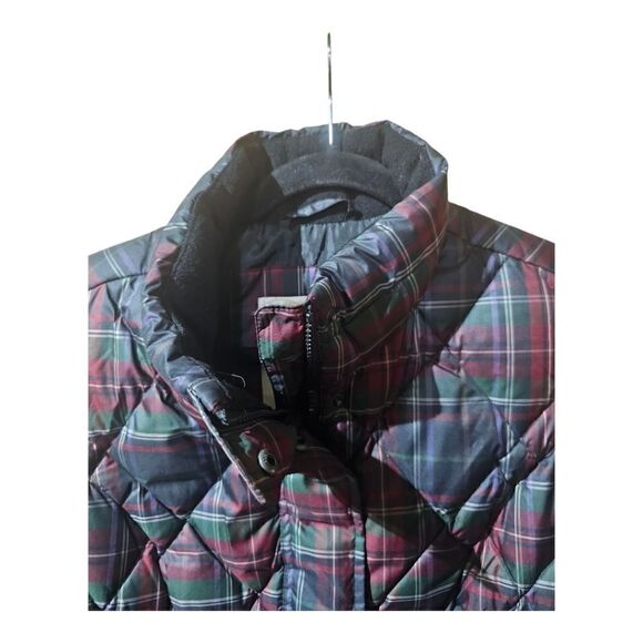 EDDIE BAUER Women’s Quilted Plaid Goose Down Vest - Size Large - Picture 3 of 10